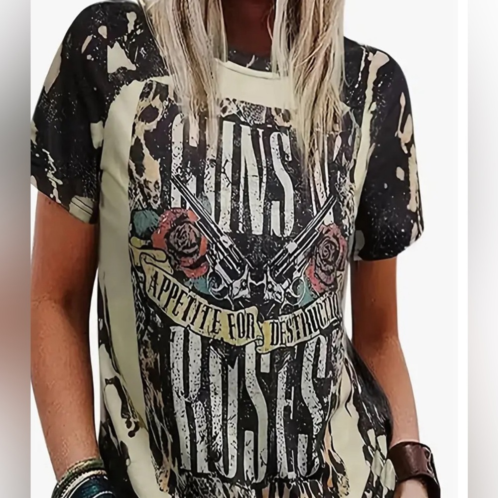 Vintage New Guns & Roses Band T-Shirt 80’s Metal Hair Concert Rock & Roll Sz XXL